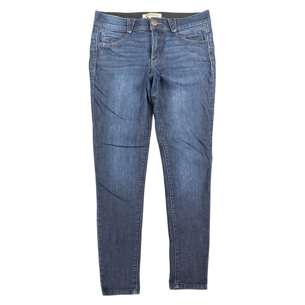 Democracy Jeans Womens 10 Blue Denim Ab Solution Skinny Slimming Dark Wash
